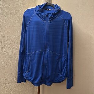 Athleta Pullover Womens Blue Hoodie Sweatshirt Size L